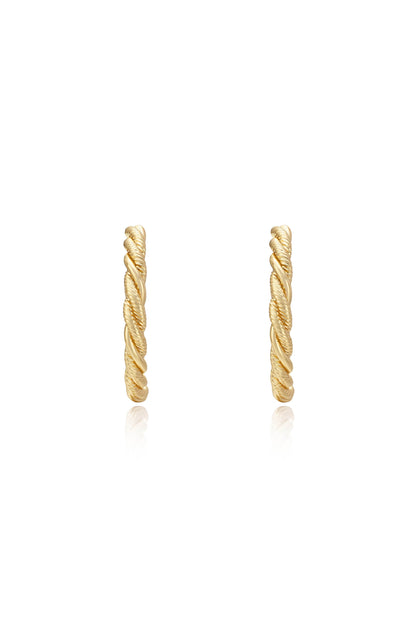 Spun Strands Hoop Earrings - 18k Gold Plated | Ettika