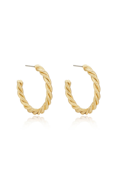 Spun Strands Hoop Earrings - 18k Gold Plated | Ettika