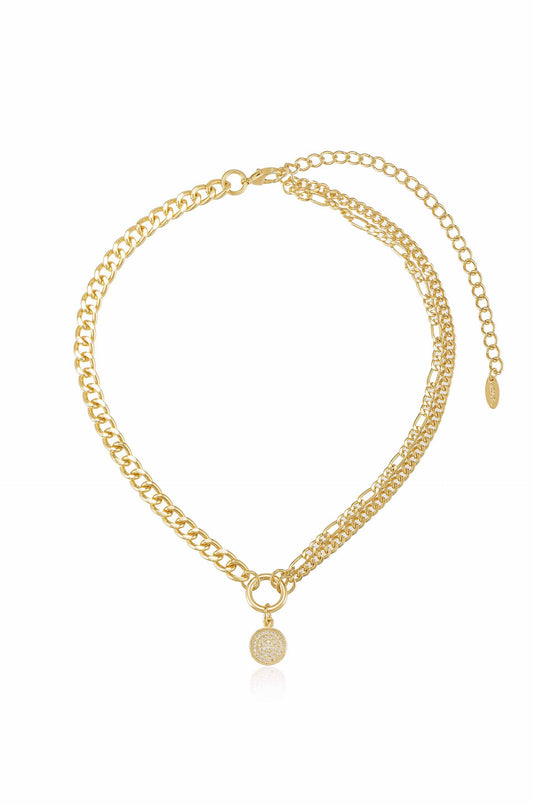 Three Chains Necklace - 18k Gold Plated | Ettika