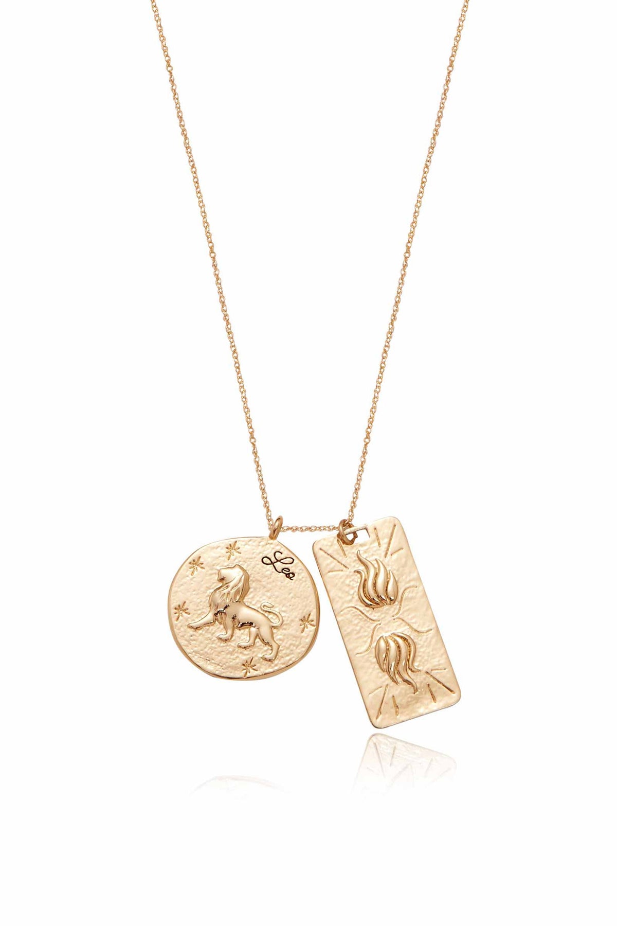 Zodiac Double Medallion Necklace - Aquarius | Ettika
