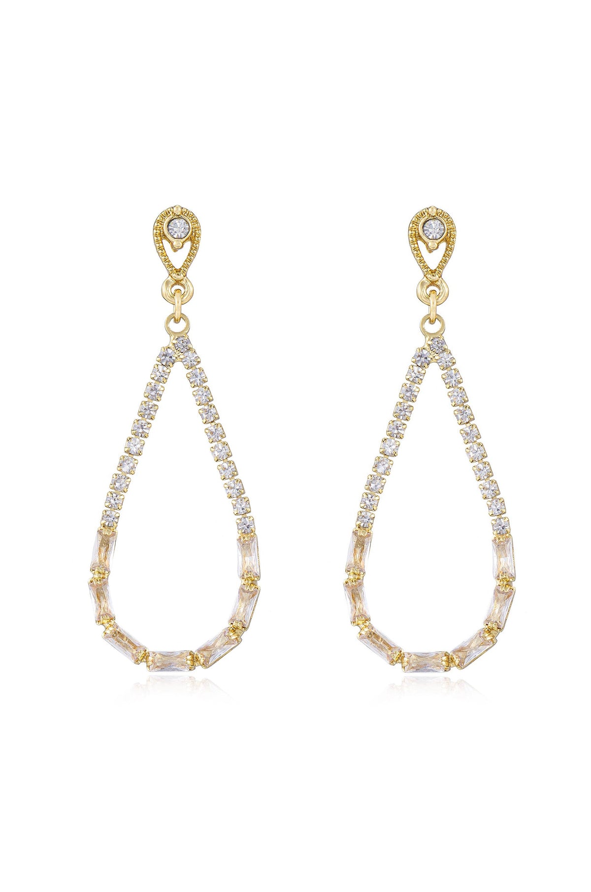 Angels City Drop Crystal Earrings - Clear Crystals | Ettika