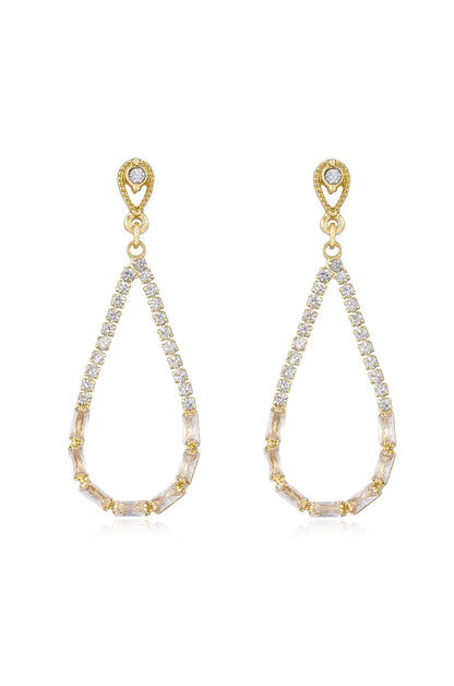 Angels City Drop Crystal Earrings - Clear Crystals | Ettika