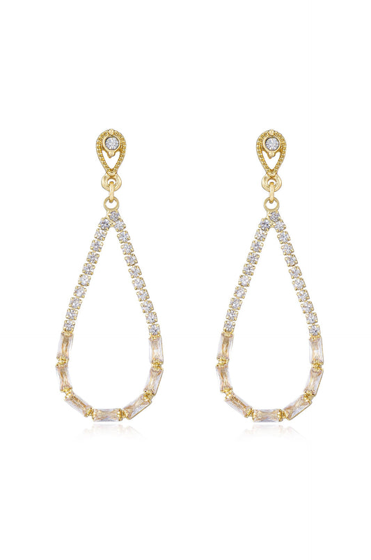 Angels City Drop Crystal Earrings - Clear Crystals | Ettika