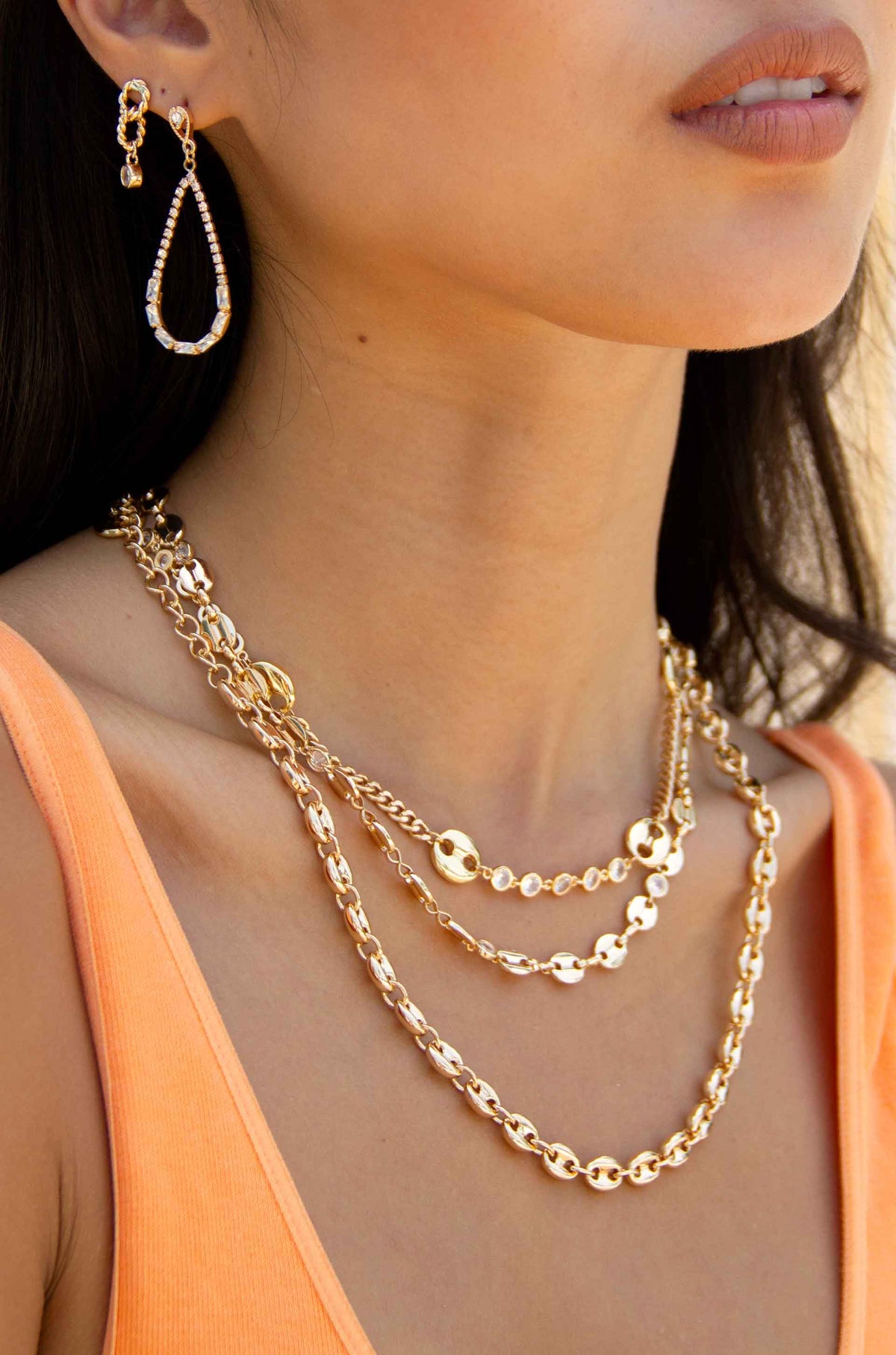 Angels City Drop Crystal Earrings - Clear Crystals | Ettika