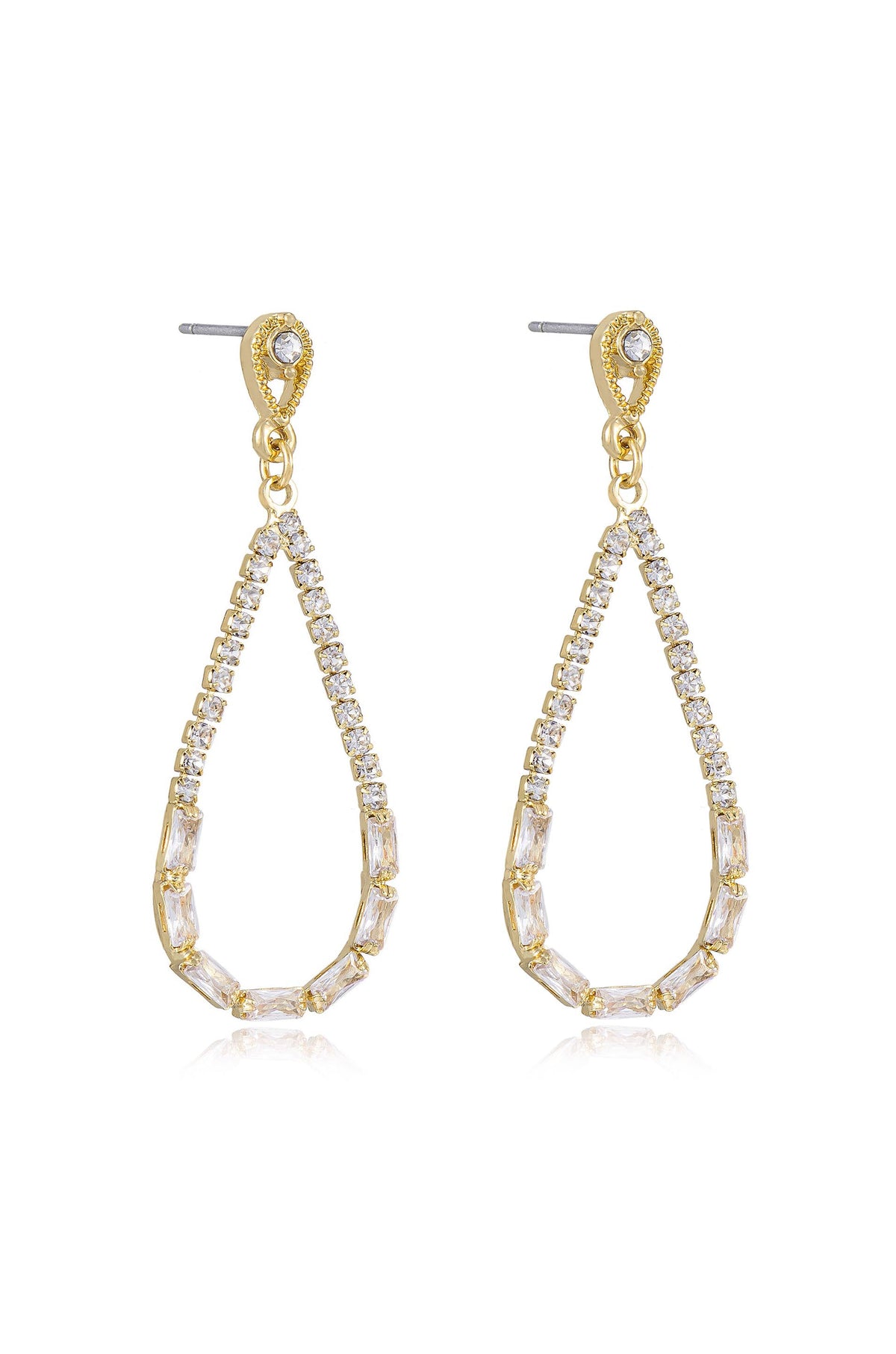 Angels City Drop Crystal Earrings - Clear Crystals | Ettika