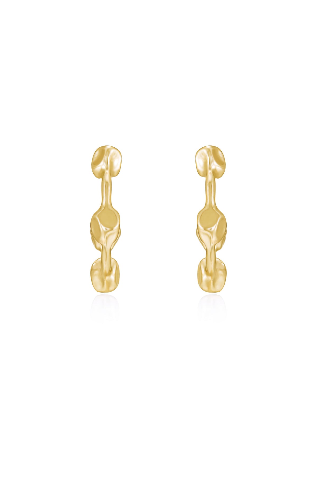 Free Form Ball Hoop Earrings - 18k Gold Plated | Ettika