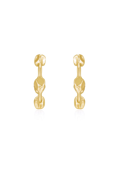Free Form Ball Hoop Earrings - 18k Gold Plated | Ettika