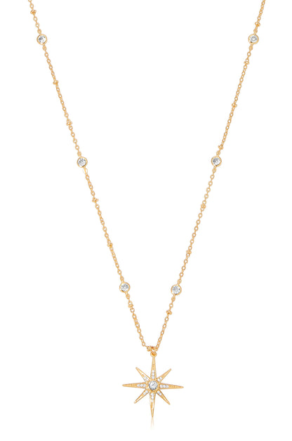 Starburst Pendant Necklace - Clear Crystals | Ettika