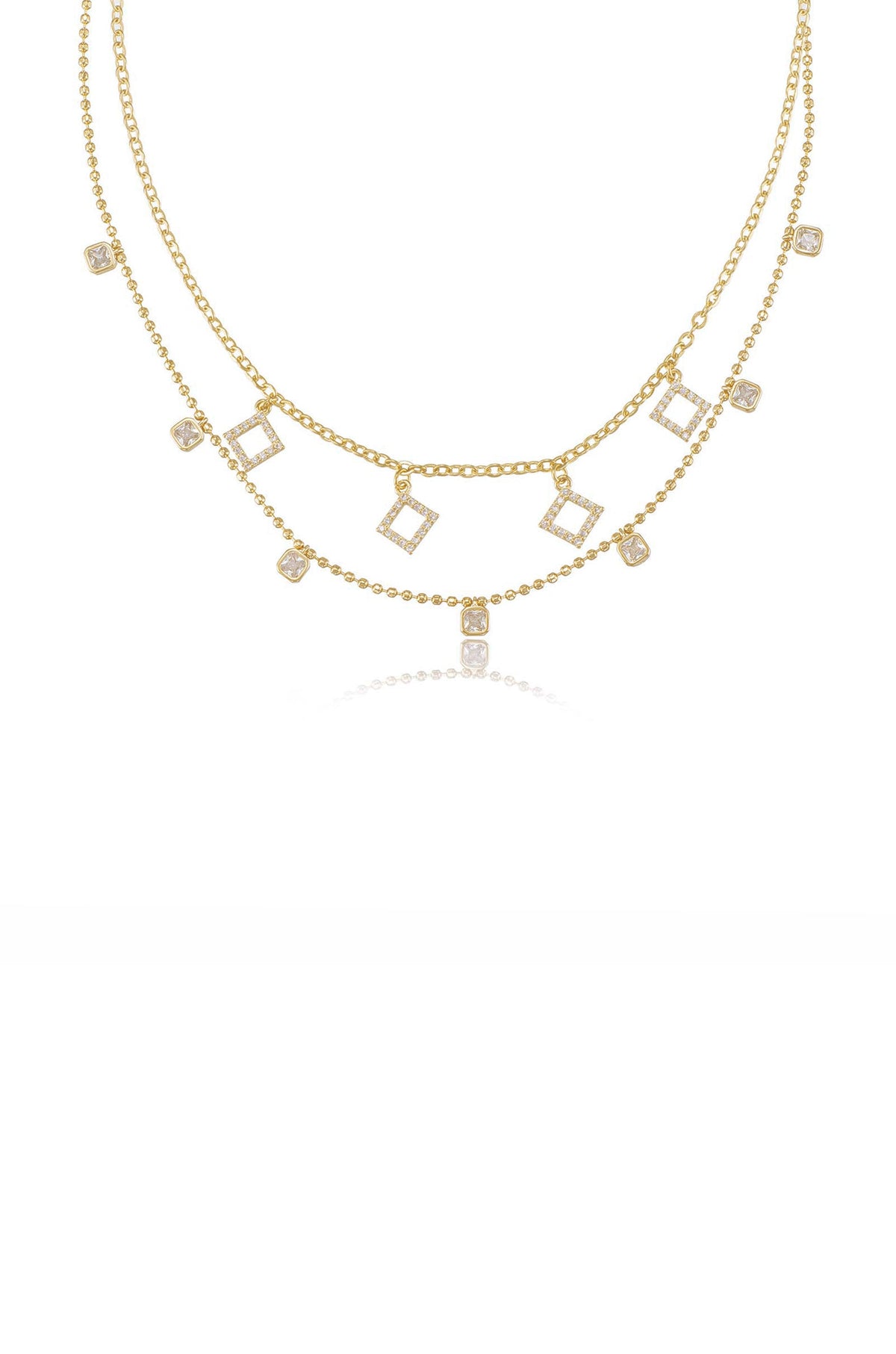 Crystaline Necklace Set - Clear Crystals | Ettika