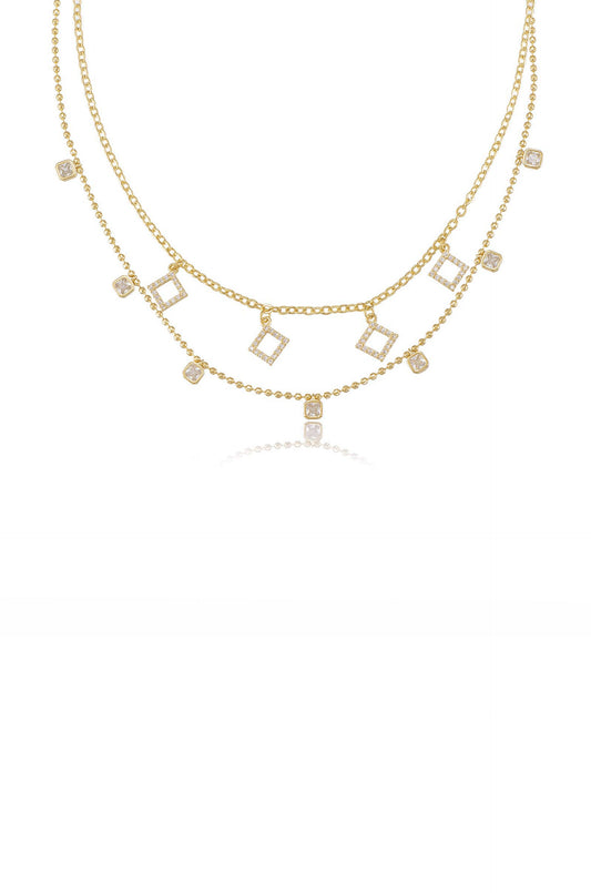 Crystaline Necklace Set - Clear Crystals | Ettika
