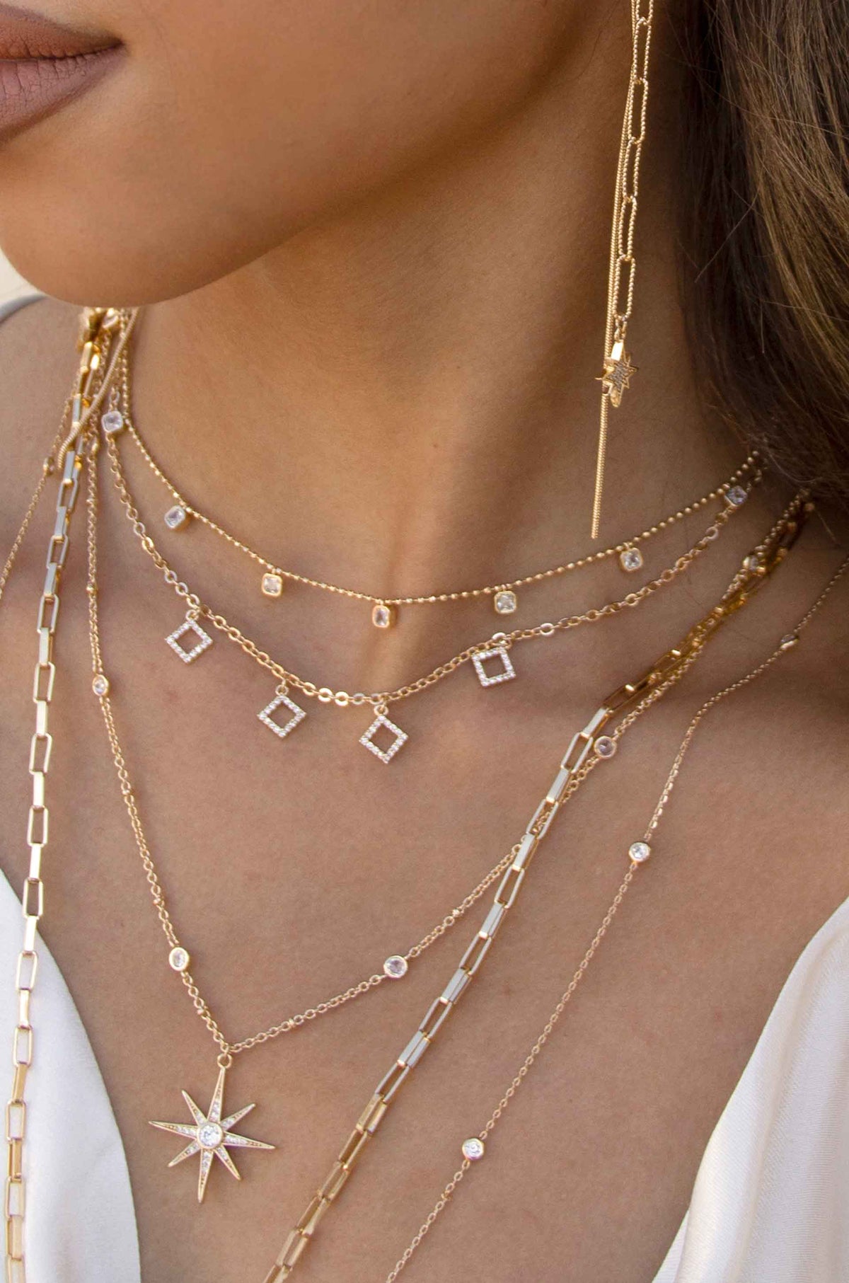 Crystaline Necklace Set - Clear Crystals | Ettika