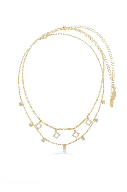 Crystaline Necklace Set - Clear Crystals | Ettika