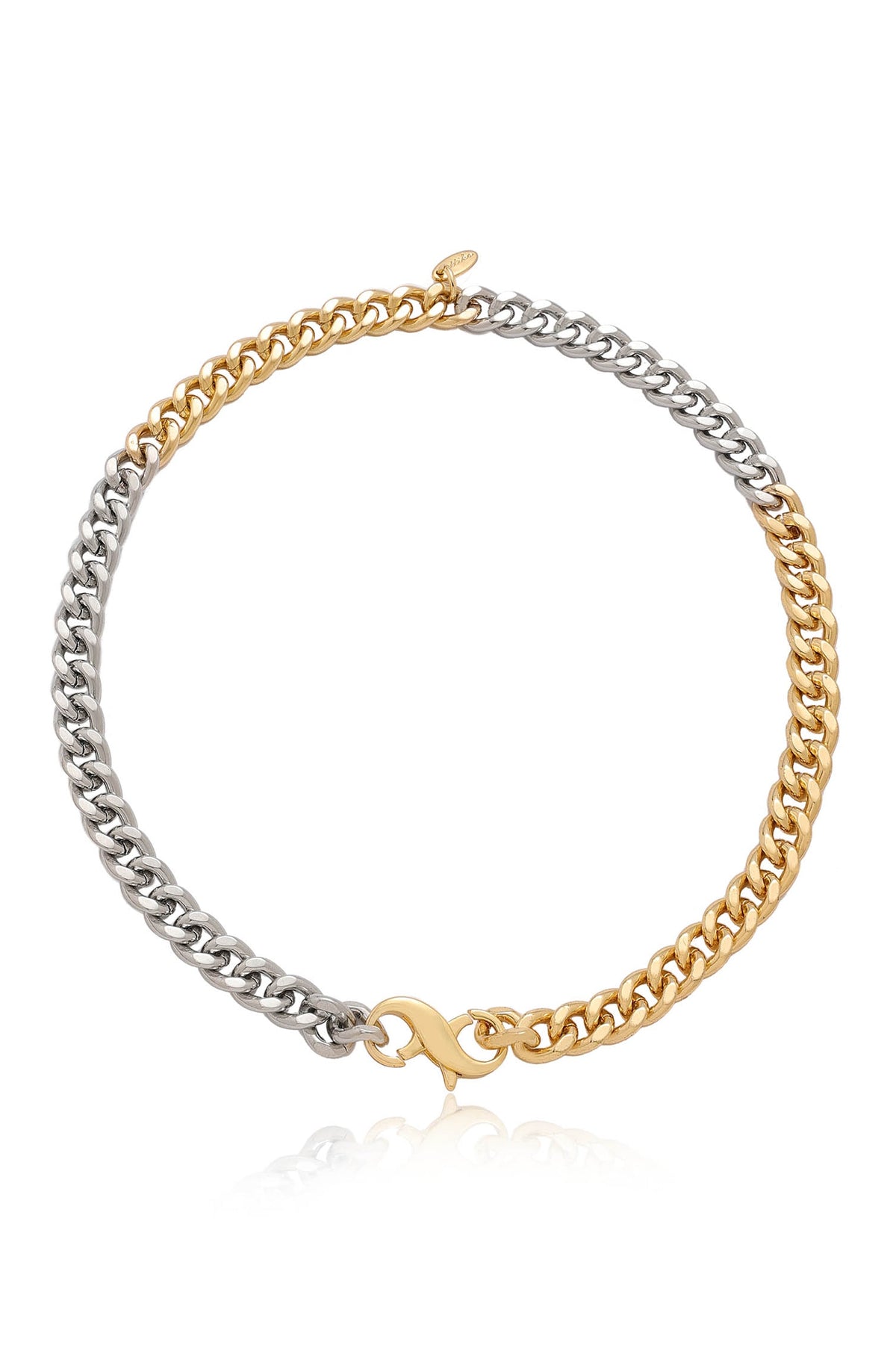 Mixed Metal Chain Link Necklace - 18k Gold Plated | Ettika