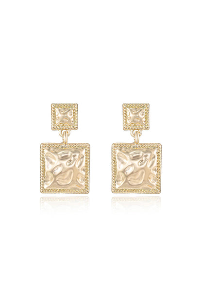 Repeated Square Dangle Earrings - 18k Gold Plated | Ettika