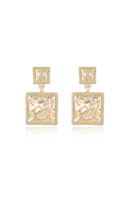 Repeated Square Dangle Earrings - 18k Gold Plated | Ettika