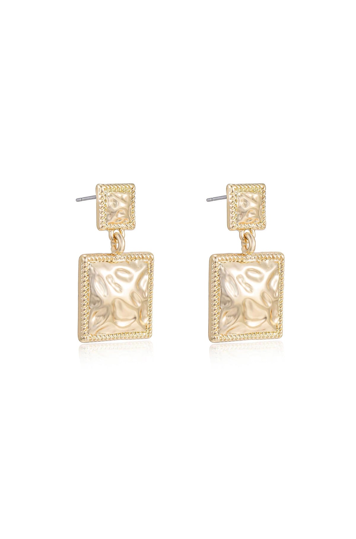 Repeated Square Dangle Earrings - 18k Gold Plated | Ettika