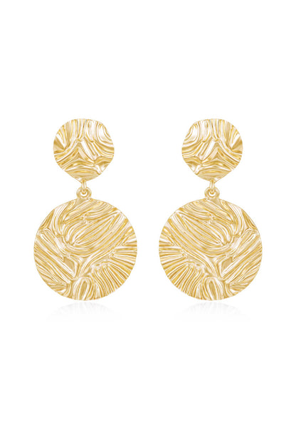Textured Etching Earrings - 18k Gold Plated | Ettika