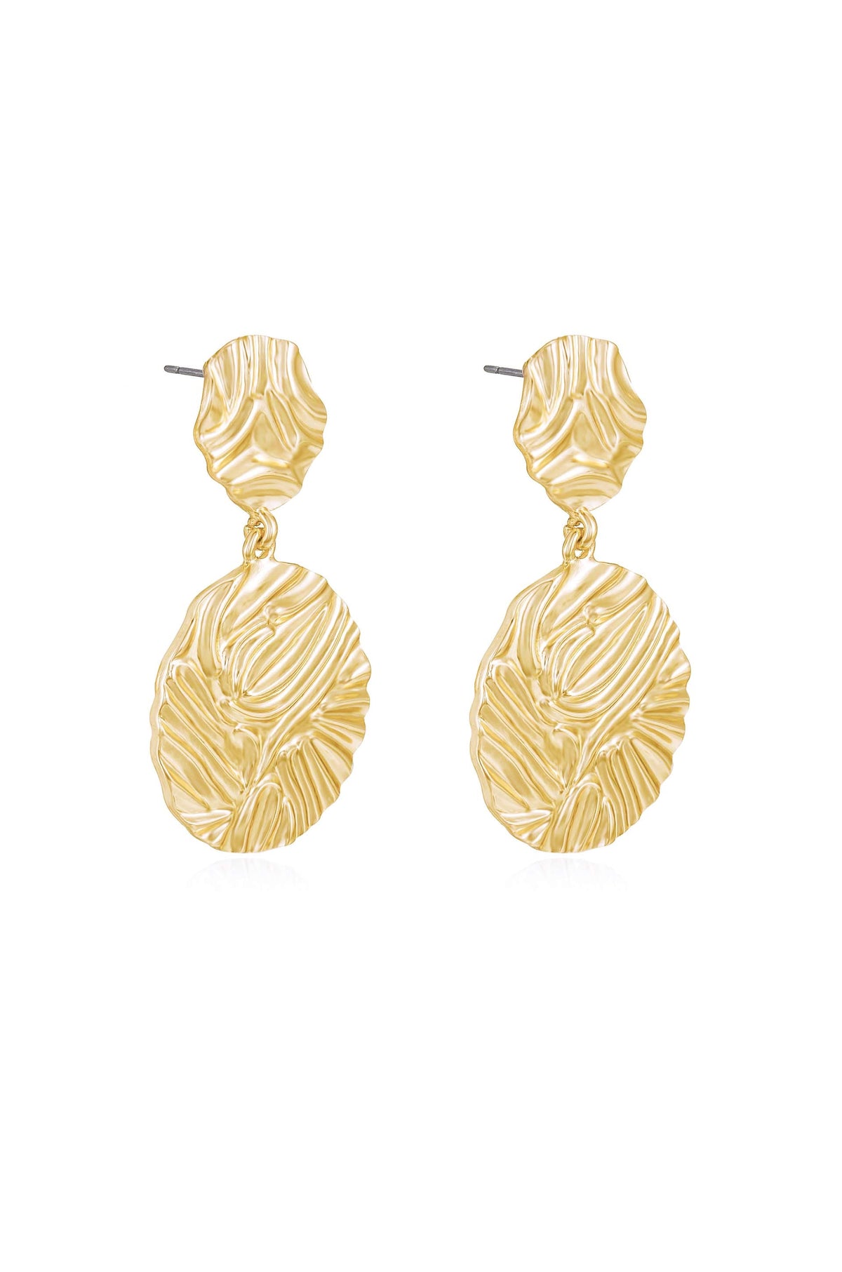 Textured Etching Earrings - 18k Gold Plated | Ettika