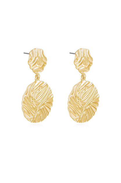 Textured Etching Earrings - 18k Gold Plated | Ettika
