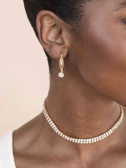 Boho Golden Hoop Earrings - 18k Gold Plated | Ettika