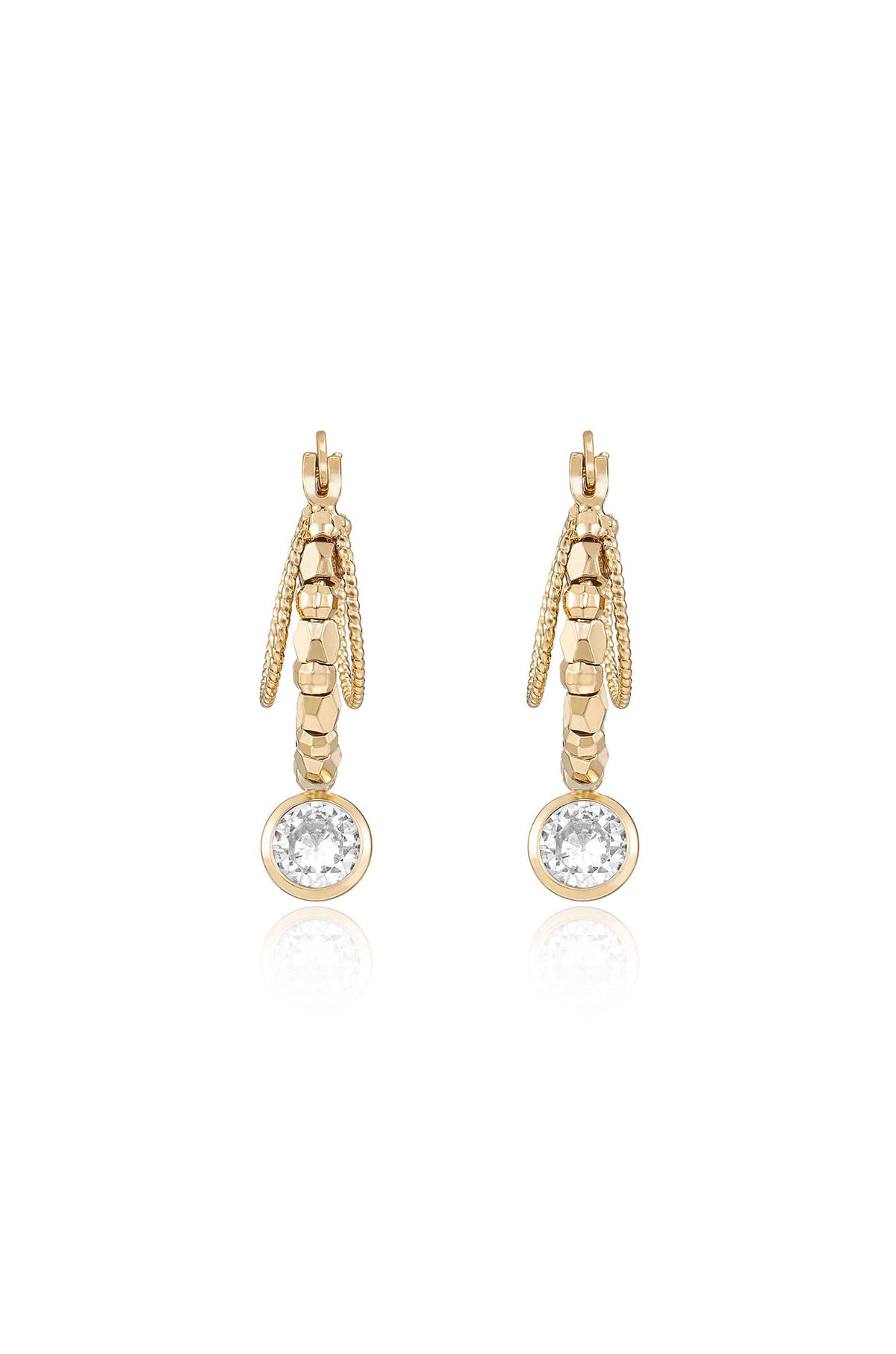 Boho Golden Hoop Earrings - 18k Gold Plated | Ettika
