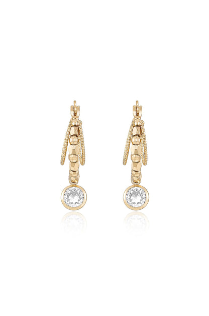 Boho Golden Hoop Earrings - 18k Gold Plated | Ettika
