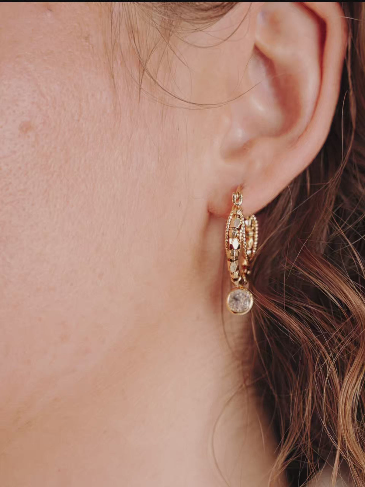 Boho Golden Hoop Earrings - 18k Gold Plated | Ettika