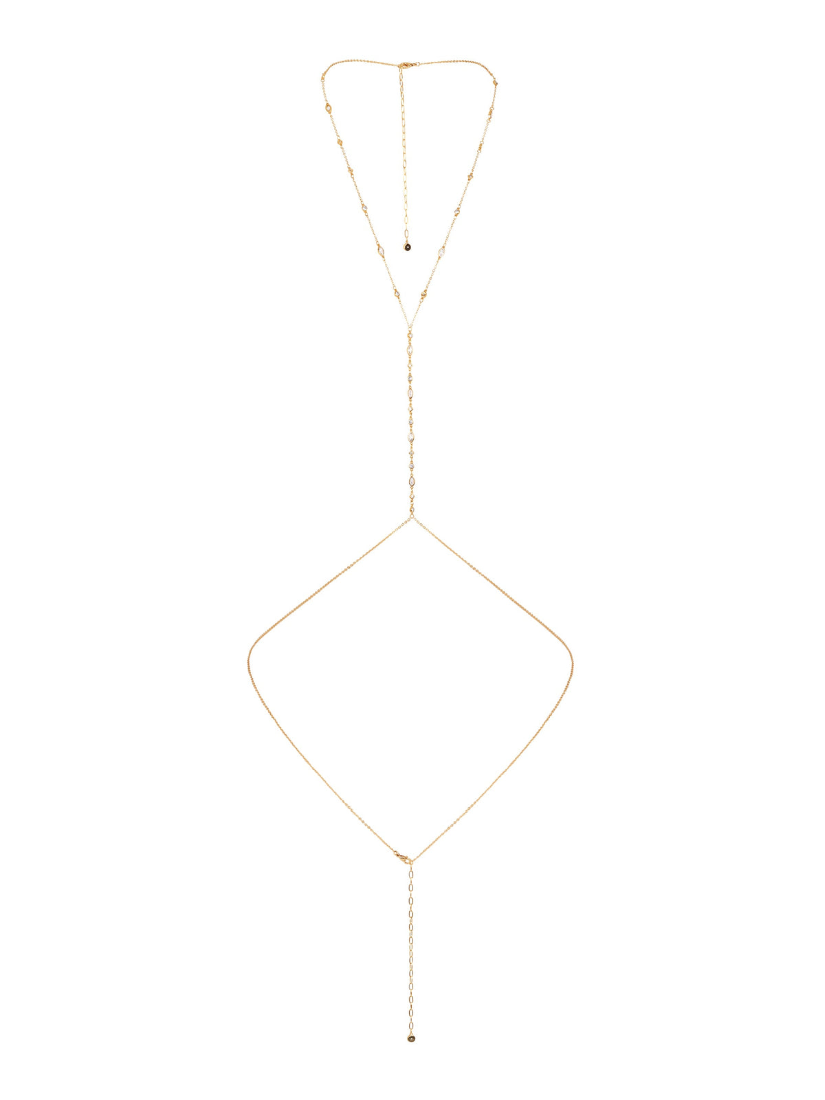 Blissful Crystal Body Chain - Gold Tone | Ettika