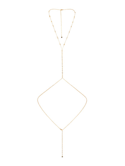 Blissful Crystal Body Chain - Gold Tone | Ettika