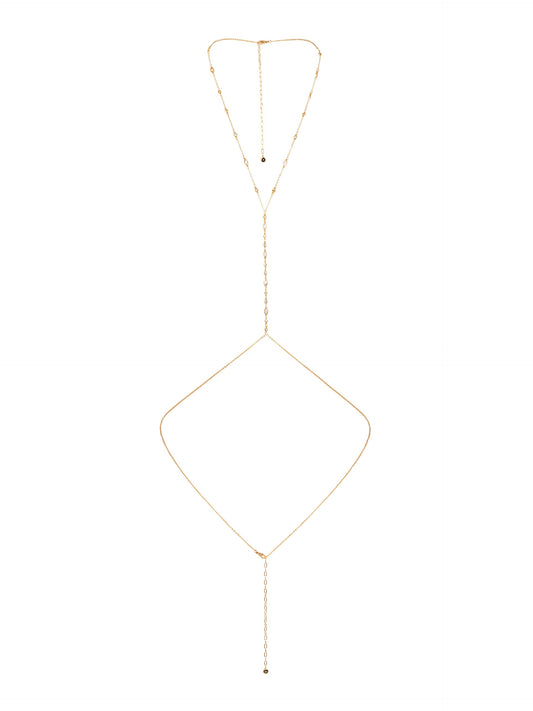 Blissful Crystal Body Chain - Gold Tone | Ettika