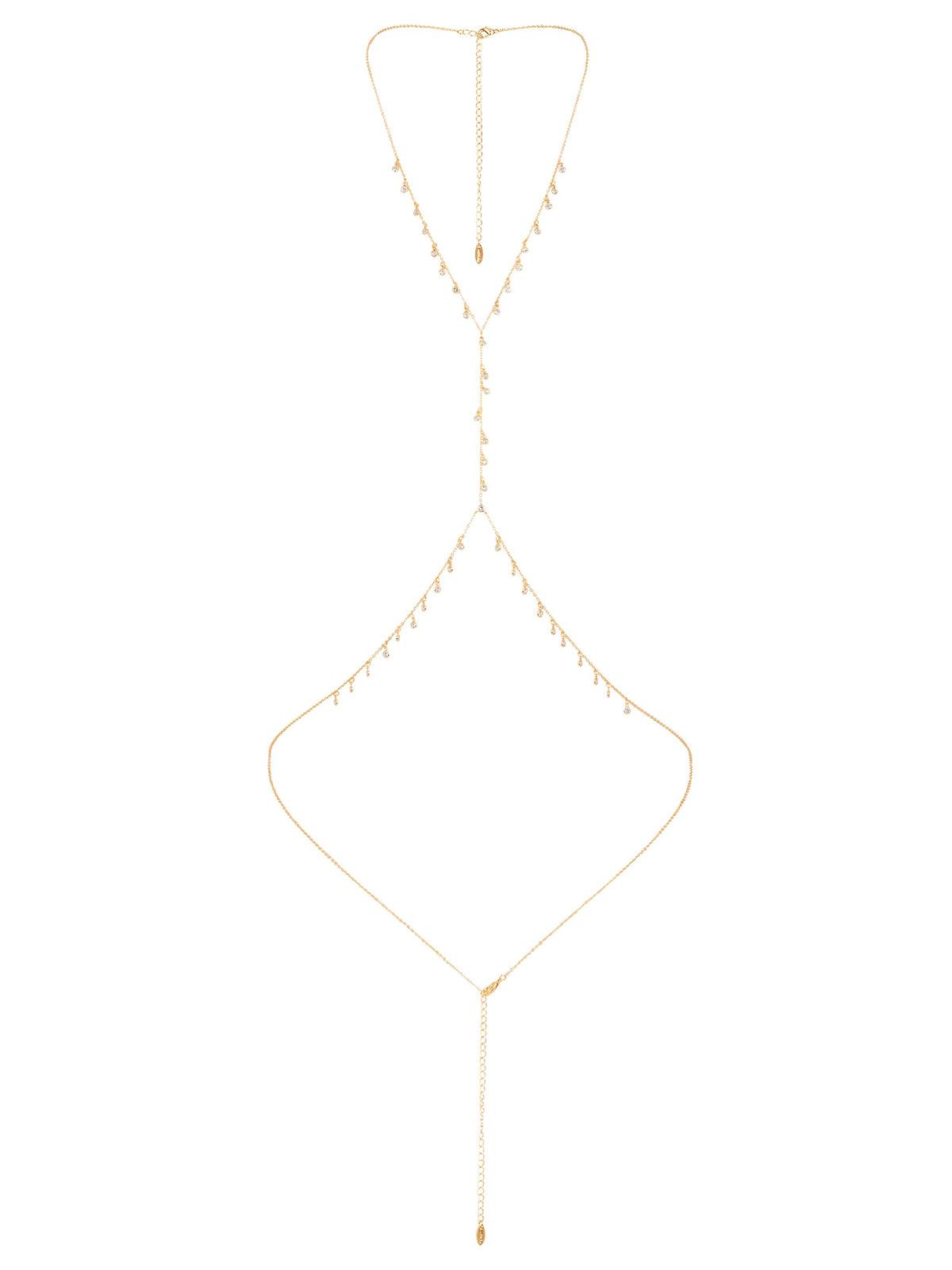 Crystal Fringe Body Chain - Clear Crystals | Ettika