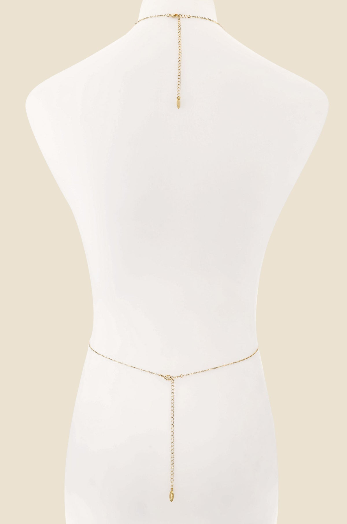 Crystal Fringe Body Chain - Clear Crystals | Ettika