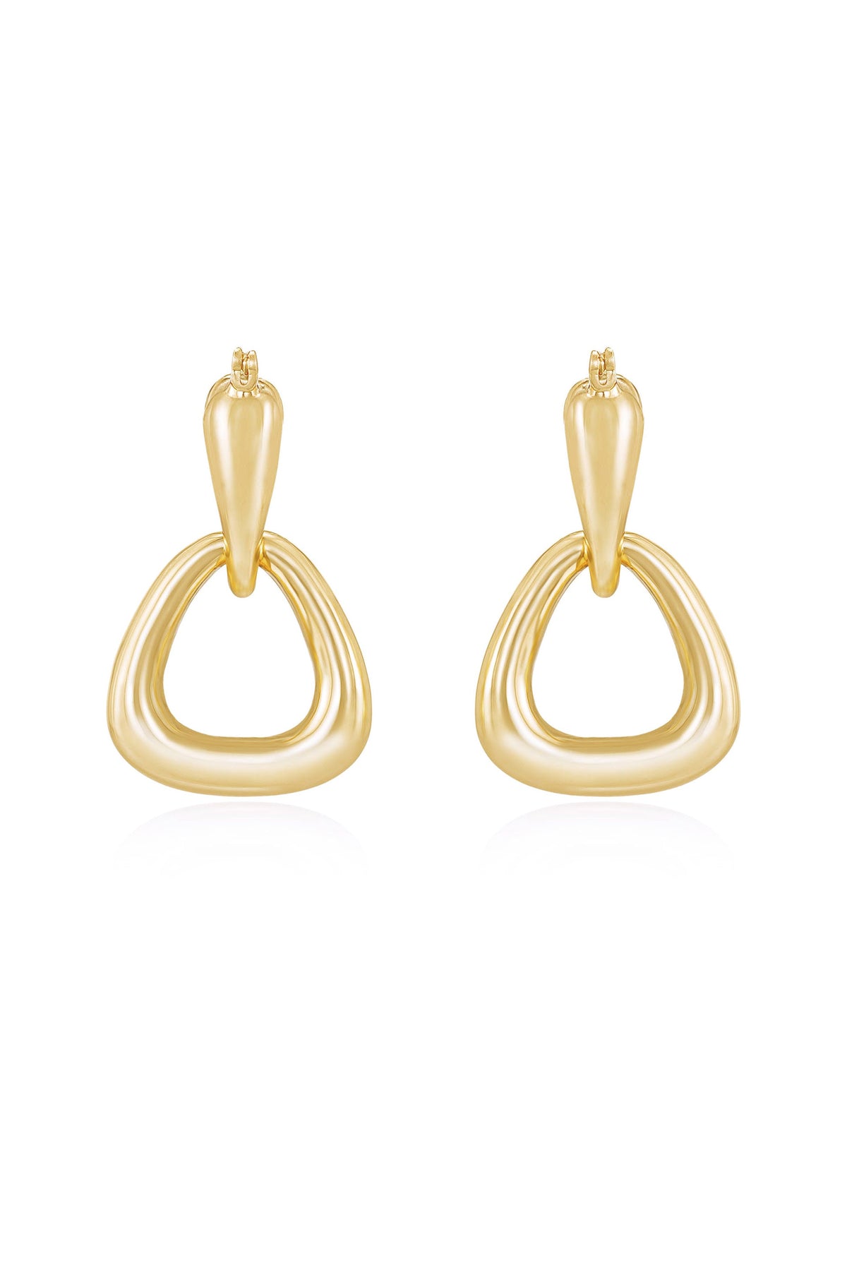 Baby Double Dangle Hoop Earrings - 18k Gold Plated | Ettika
