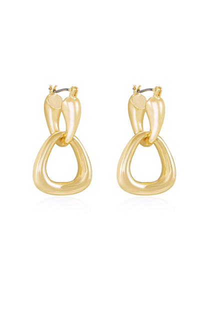 Baby Double Dangle Hoop Earrings - 18k Gold Plated | Ettika
