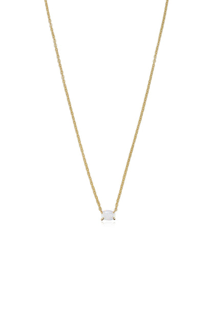 Ettika Jewelry | 18kt Gold Plated & Keepsake Kyocera Opal Necklace - Blue Opal with 18k Gold Plating | Ettika