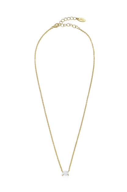 Ettika Jewelry | 18kt Gold Plated & Keepsake Kyocera Opal Necklace - Blue Opal with 18k Gold Plating | Ettika