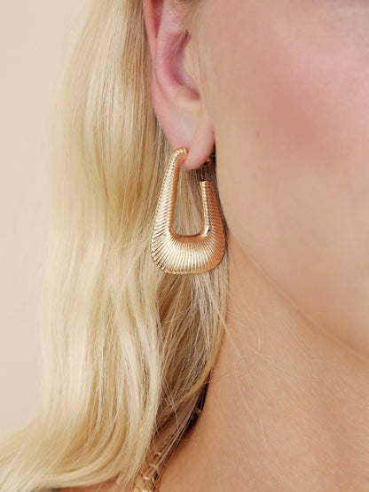 Cleopatra Inspired Hoop Earrings - 18k Gold Plated | Ettika