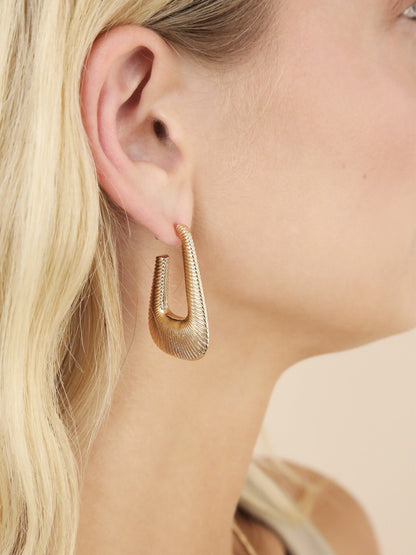 Cleopatra Inspired Hoop Earrings - 18k Gold Plated | Ettika