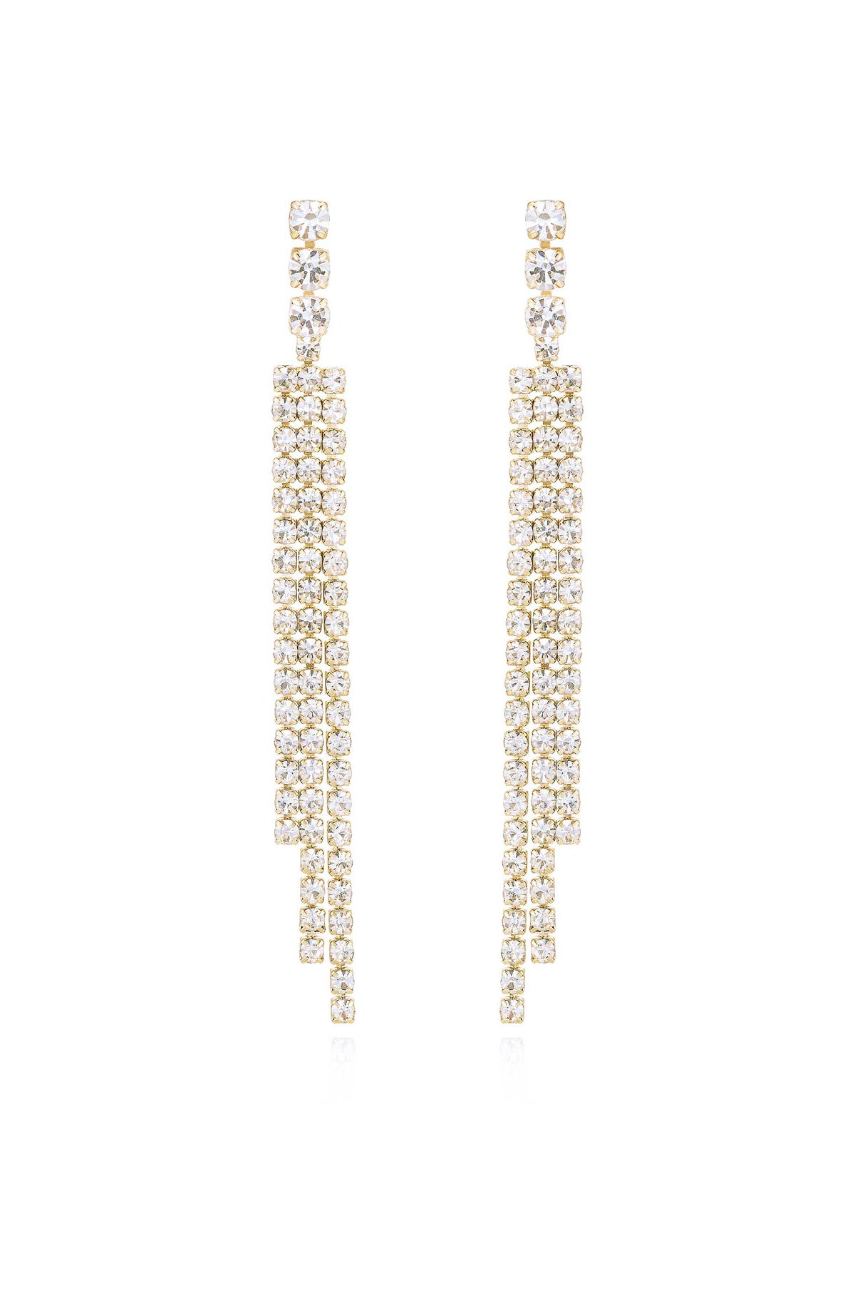 The Moment Crystal Dangle Earrings - Clear Crystals | Ettika