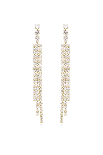 The Moment Crystal Dangle Earrings - Clear Crystals | Ettika