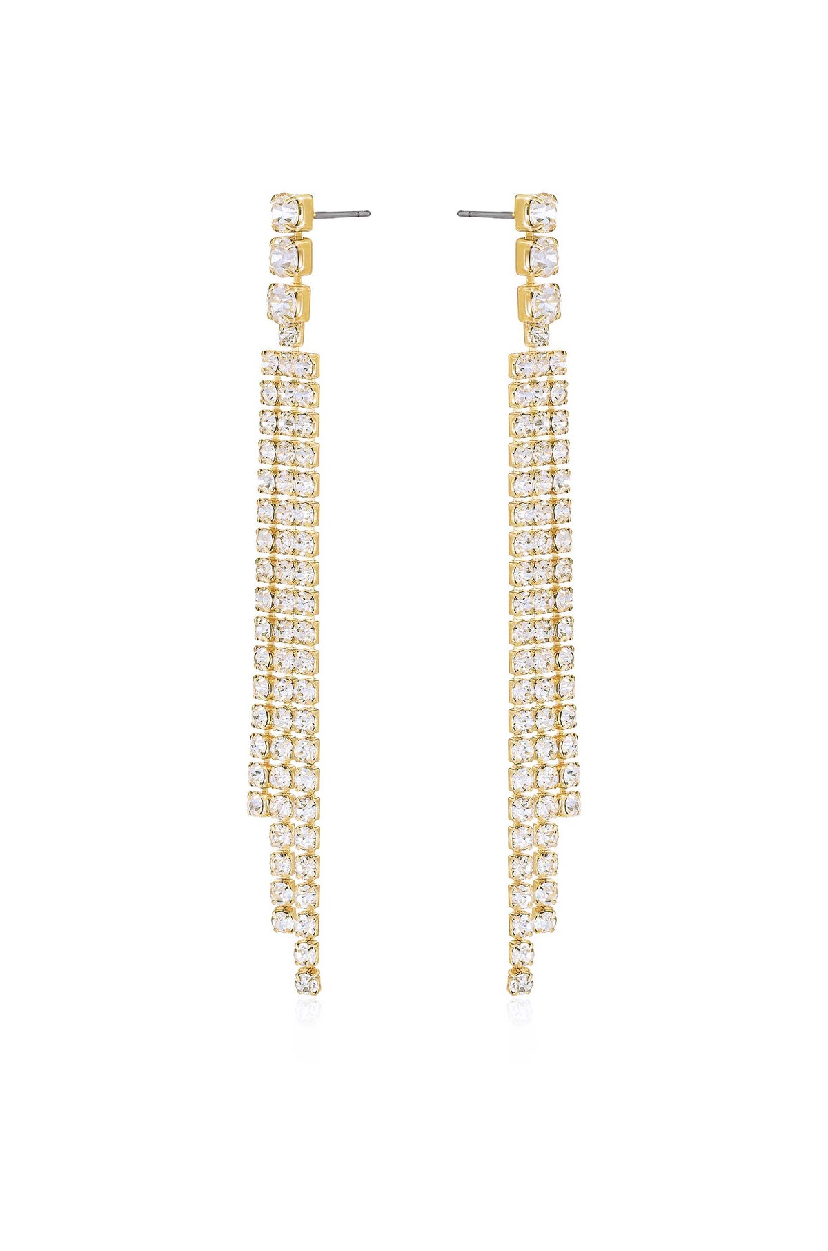 The Moment Crystal Dangle Earrings - Clear Crystals | Ettika