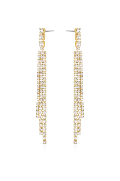 The Moment Crystal Dangle Earrings - Clear Crystals | Ettika