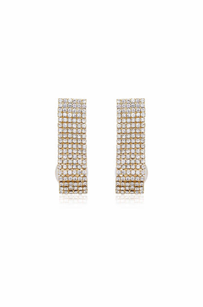 Swaddled Pearl Crystal Teardrop Earrings - Pearl | Ettika