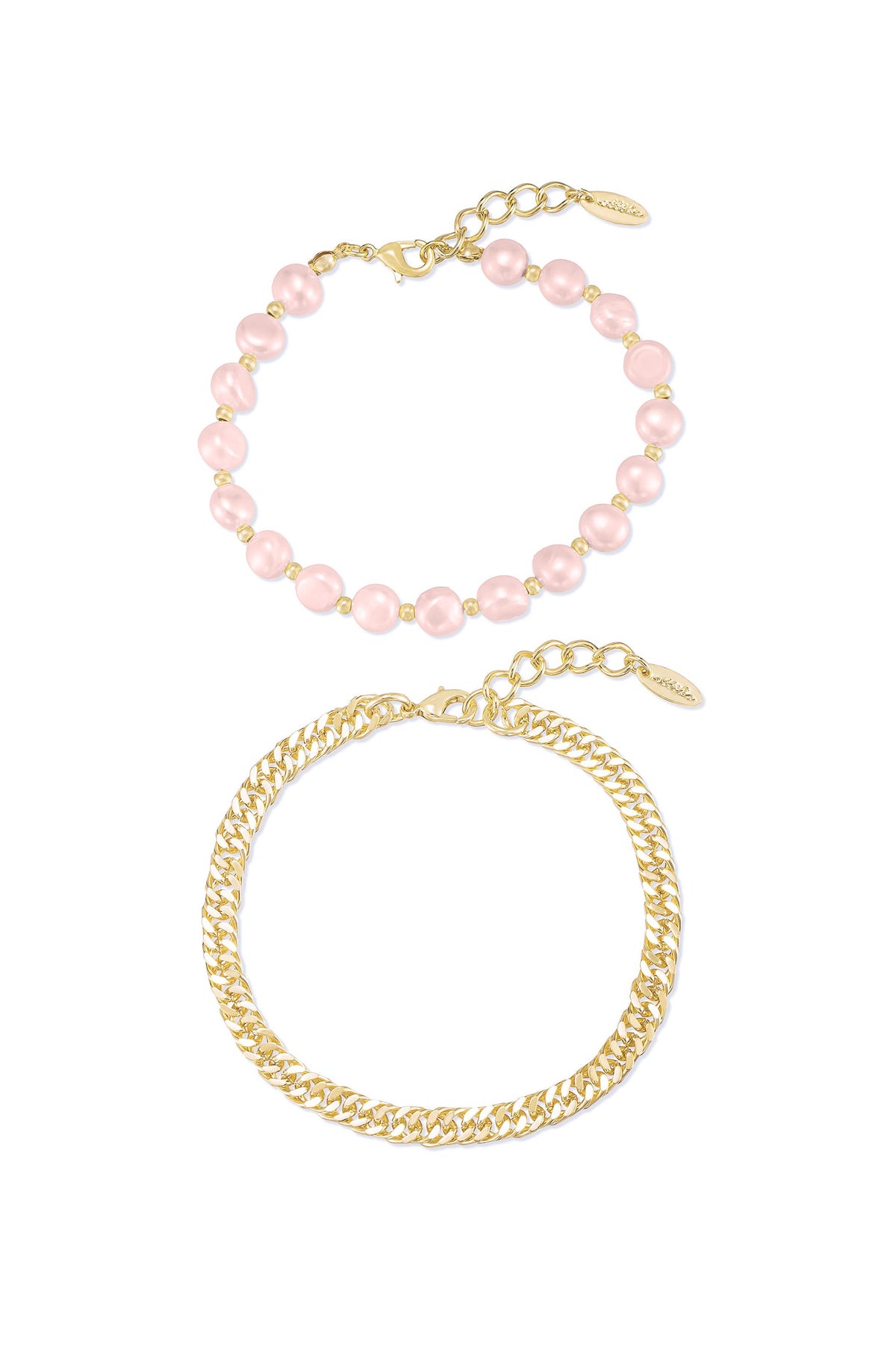 Pearl Party Anklet - White Pearl with 18k Gold Plating | Ettika