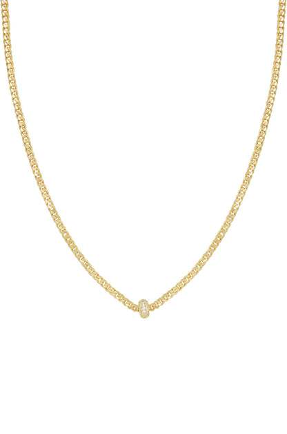 Single Chain Crystal Bead Necklace - 18k Gold Plated | Ettika