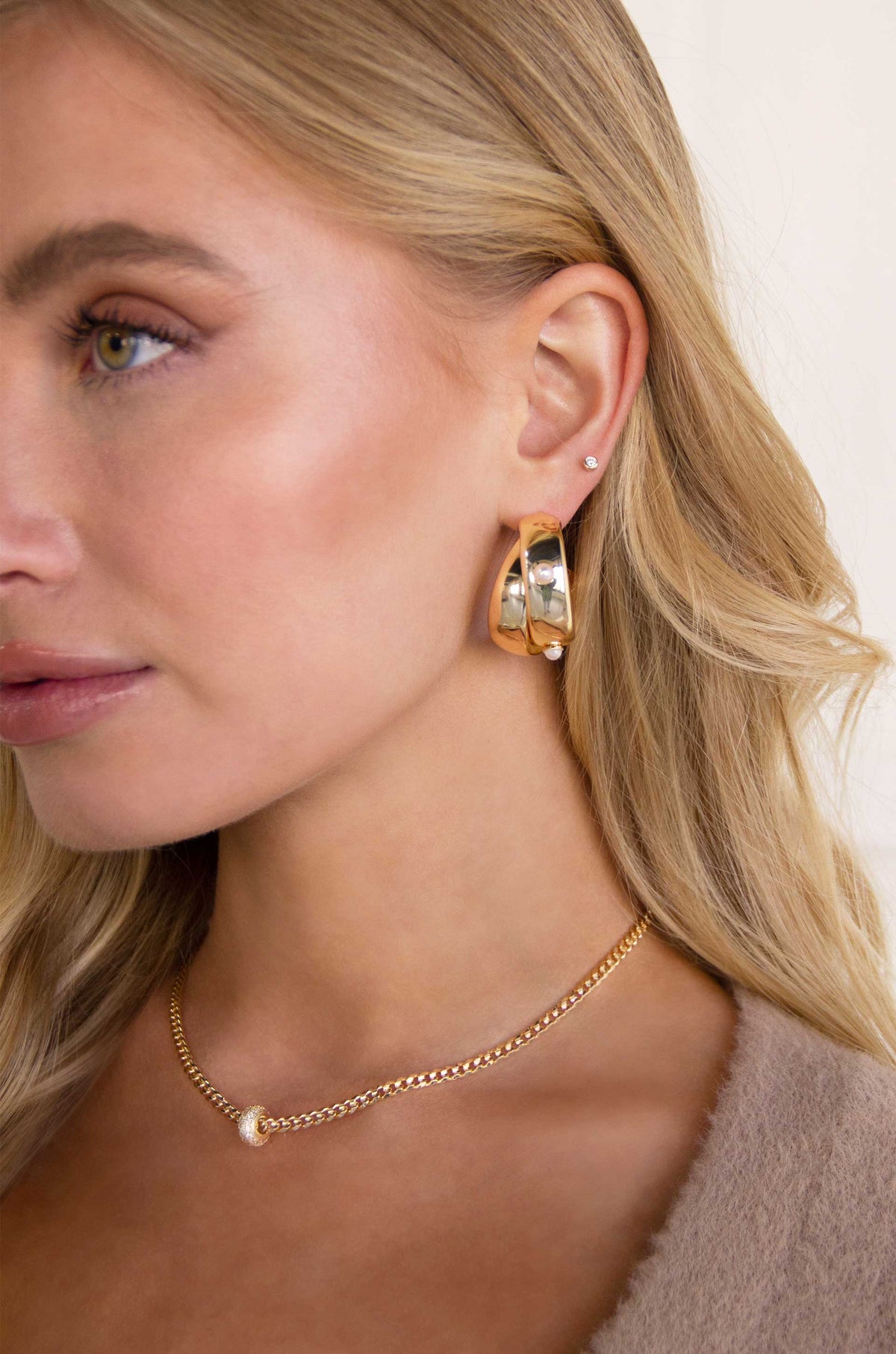 Single Chain Crystal Bead Necklace - 18k Gold Plated | Ettika