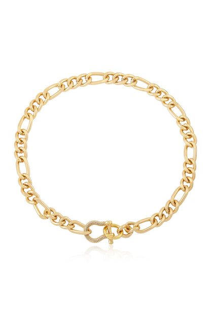 Cuffed Love Chain Link Necklace - 18k Gold Plated | Ettika