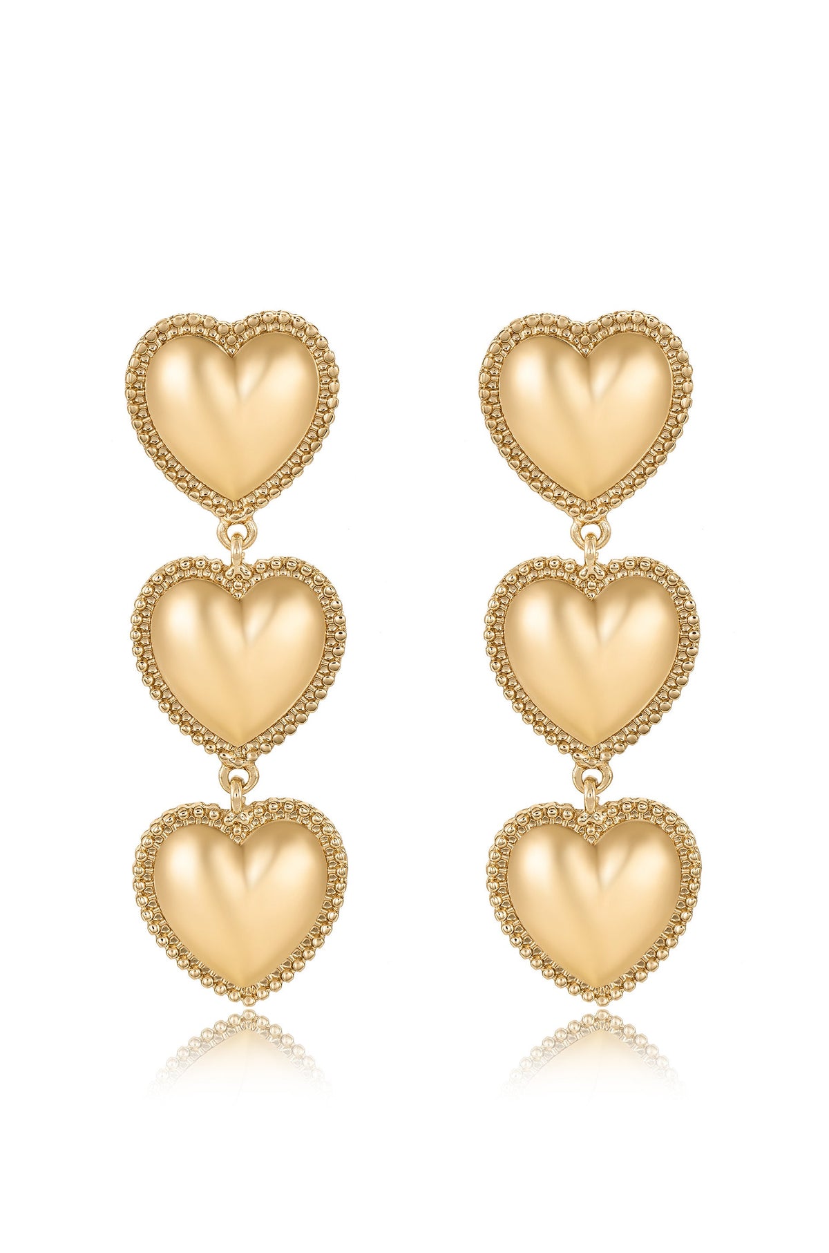 Golden Love Drop Dangle Earrings - 18k Gold Plated | Ettika