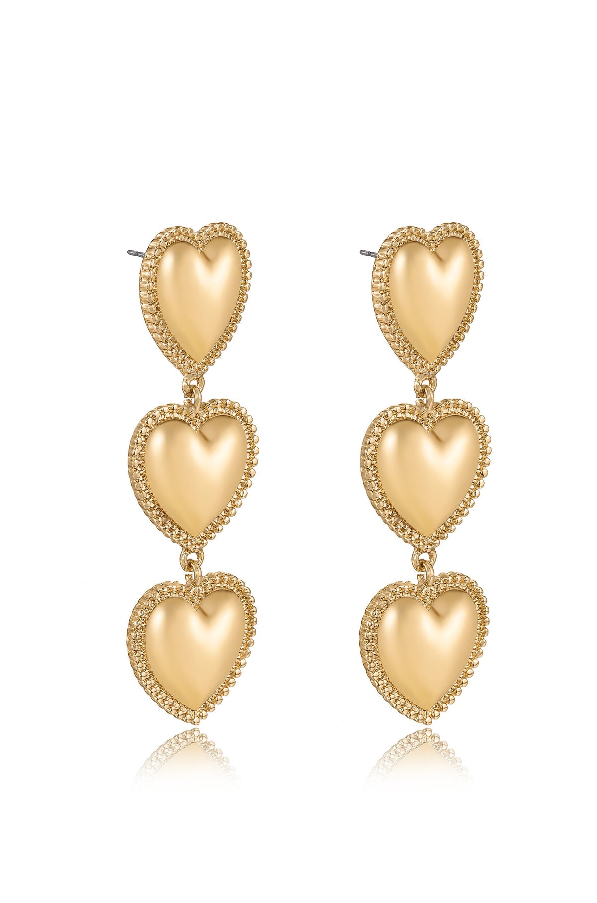 Golden Love Drop Dangle Earrings - 18k Gold Plated | Ettika