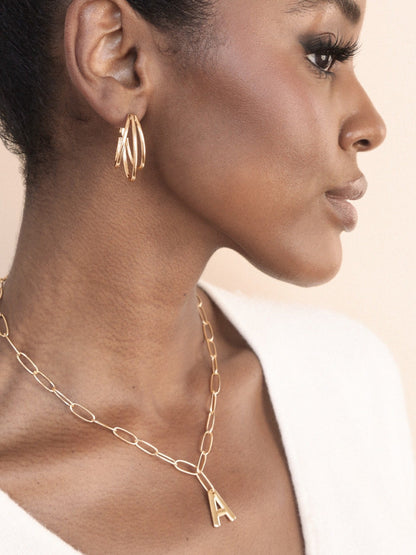 Helena Hoop Earrings - 18k Gold Plated | Ettika